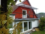 Wohnhaus- Rückseite mit Balkon im DG - Großzügiges Anwesen in Oberstetten zu verkaufen.